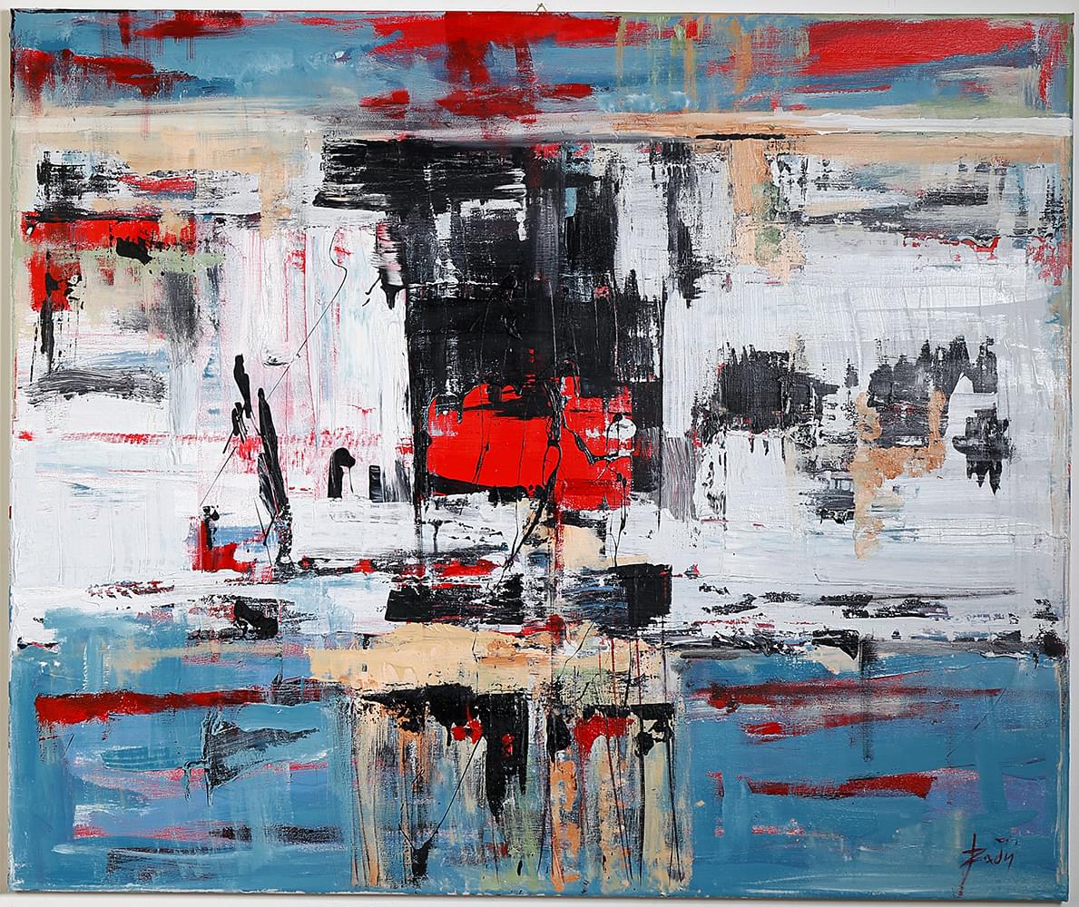 Keel, 120x 100cm, Acrylics on canvas - Zina Kadi